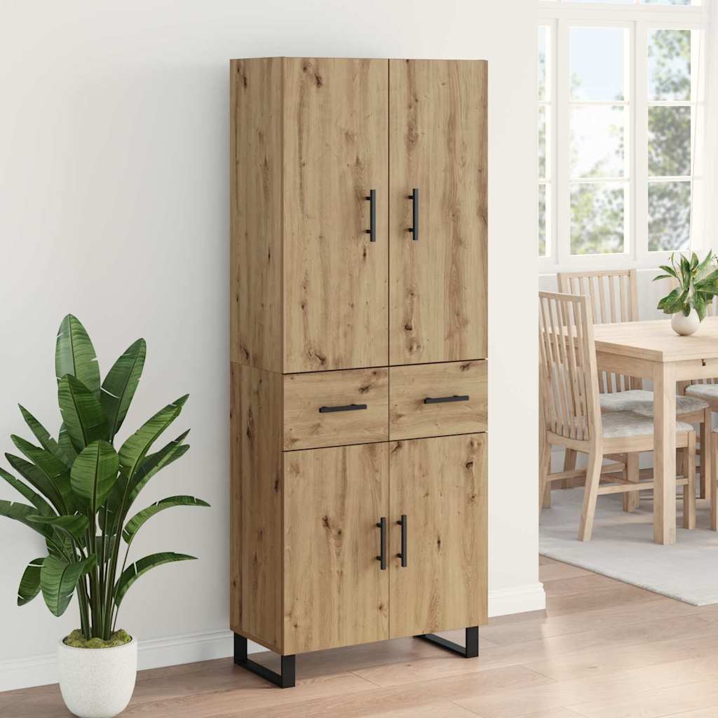 Highboard with Drawers 2 pcs Artisan Oak 69.5 x 34 x 180 cm