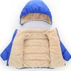 Kindermantel in Volltonfarbe mit Reißverschluss vorne, mit Kapuze und Baumwollpolsterung, für Jungen und Mädchen