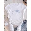 Flower Print Short Sleeved T-Shirt Print 1Short Sleeved Wounisex'S Clothing Y2k Top Shirts For Wounisex