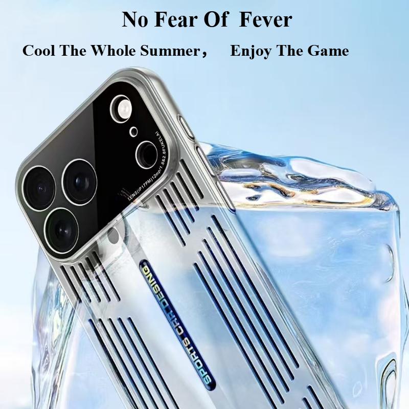 Luxury Knife-edge Cooling Phone Case For IPhone 17 16 15 14 13 12 Pro Max Electroplated Full-Coverage Phone Case For IPhone 17 Air Back Cover