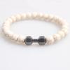 Volcanic Stone & Metal Dumbbell Prayer Beads Fashion Bracelet