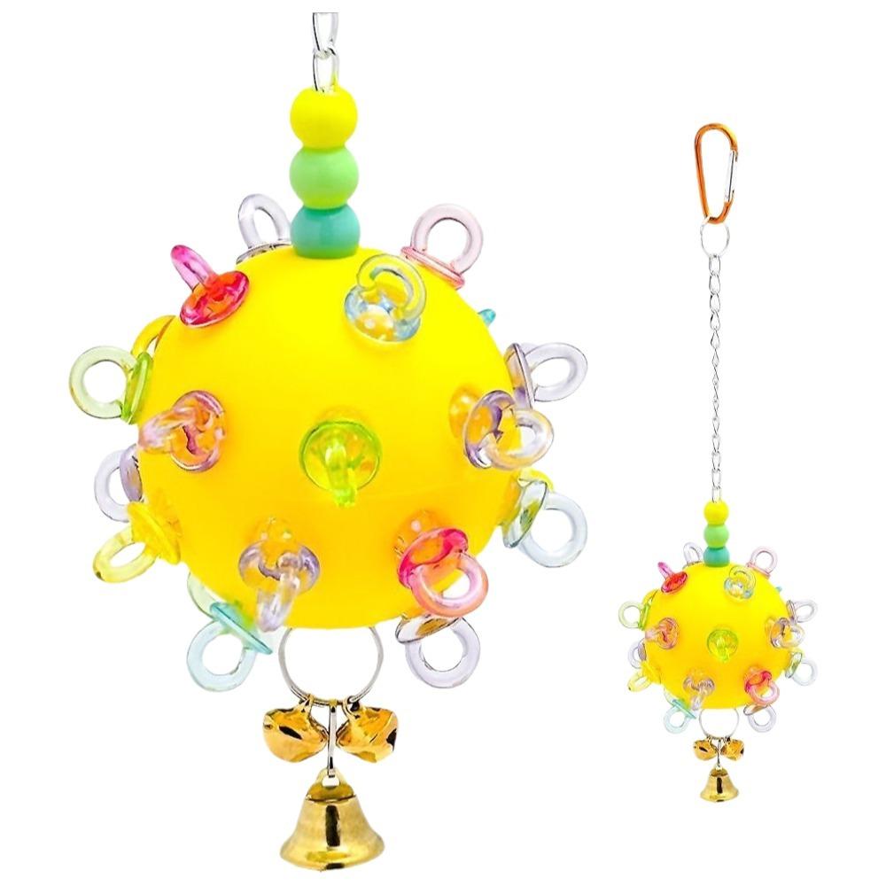 Detachable Bird Cage Toy with Bell Parrots Chew Swing Funny Hanging Foraging Ball Beak Exercise