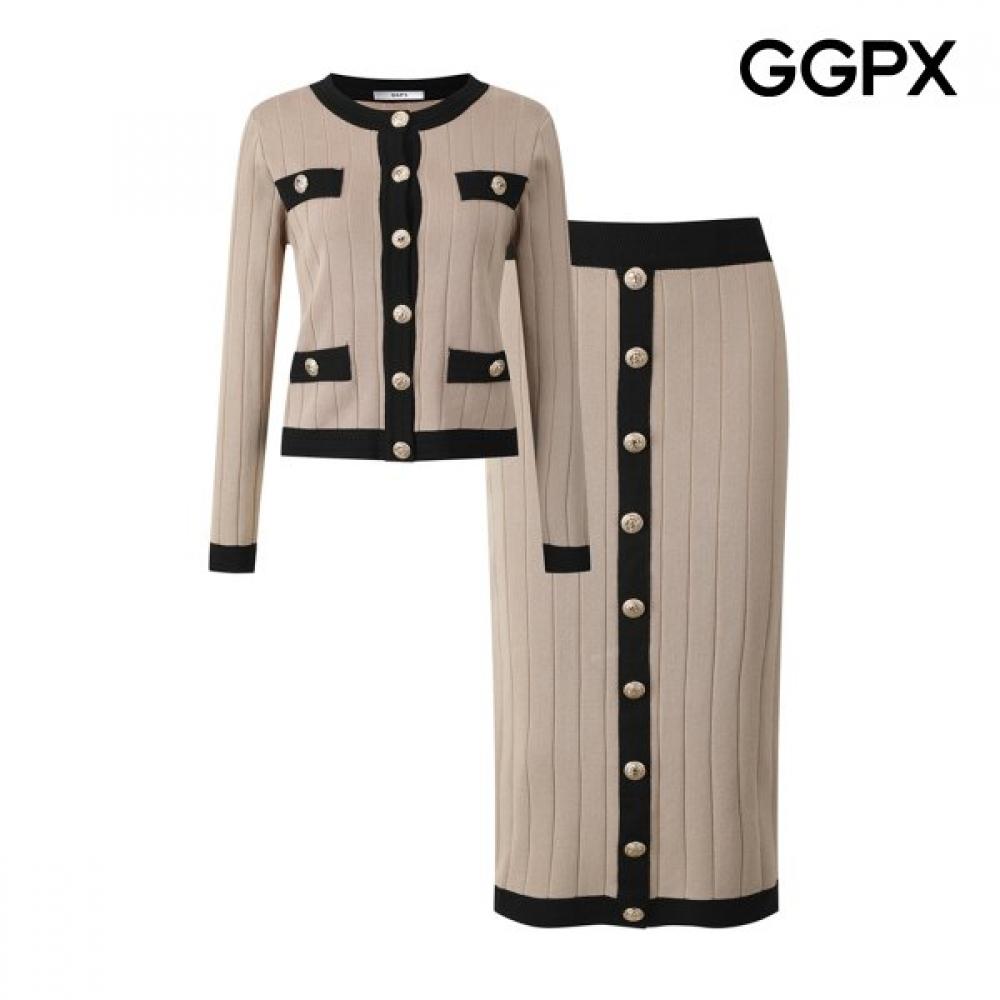 Ggpx Guest Look Knit Two Piece Setup Gq3st002f beige/F
