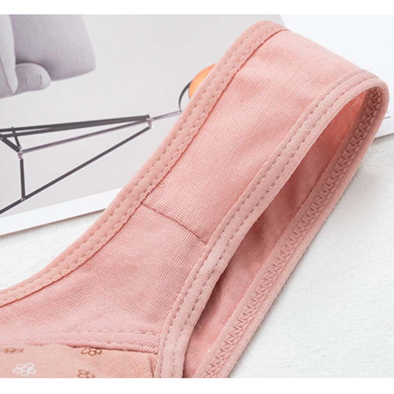 BH mit Knopf vorne, bedruckt, breite Schulterträger, Baumwollunterwäsche, kabellos, leicht und atmungsaktiv, weich, bequem, Sportweste, Anti-Erschlaffung