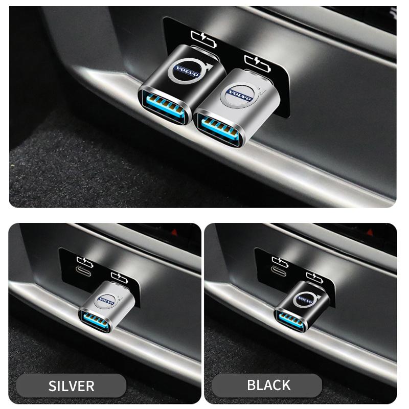 Car Type-C To USB 3.0 Interface Mini Converter Charging Adapter For Volvo CX90 JG7