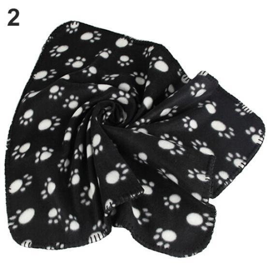 Tegeme Haustierdecken-Set – 12 Stück Weiches Fleece, Flauschig & Warm, Mit Pfotenabdruck, 58,9 X 40,6 Cm