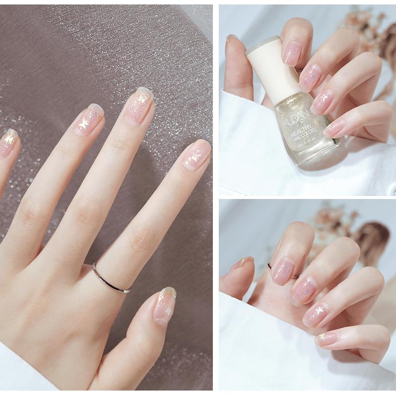 Lakier do paznokci Nie wymaga pieczenia Szybkoschnący Długotrwały Niełuszczący się Oleisty Wodoodporny Biały Lakier do paznokci Niepękający