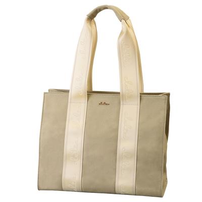 Tote Bag for Large A4 with Serena Series [Clelia] Women, Capacity, Canvas, Size, Zipper, [CL-25280] (cloudy Beige)