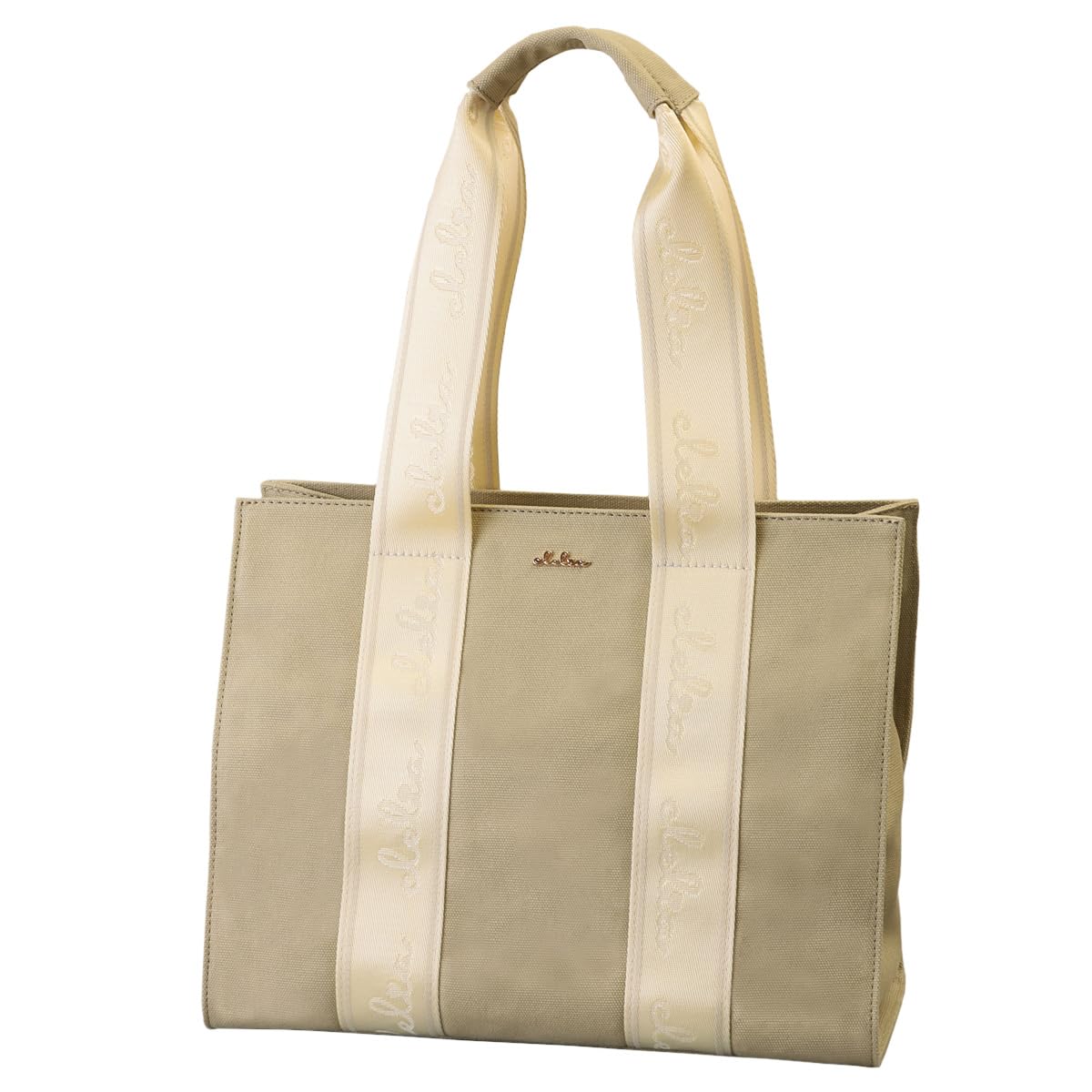 

Tote bag for large A4 with Serena series [Clelia] women, capacity, canvas, size, zipper, [CL-25280] (cloudy beige)