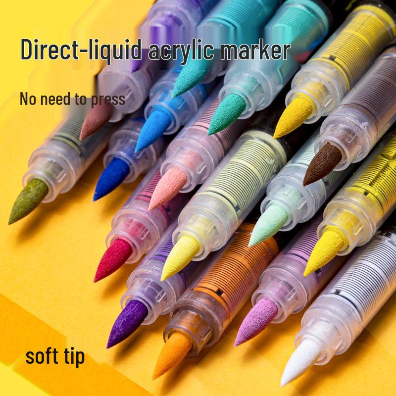 Guangna 8101 Soft Tip Acrylic Marker Set - 288 Colors for DIY, Graffiti, Body Painting & Art Projects