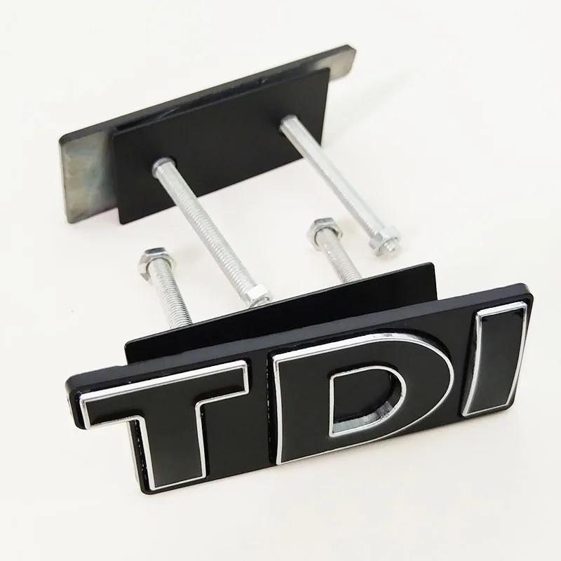 CJOZW1 3D Metal Car Logo TDI Rear Trunk Badge Sticker Front Grill Emblem For Volkswagen VW Polo Golf 4 6 7 MK6 Touran Jetta Passat B5