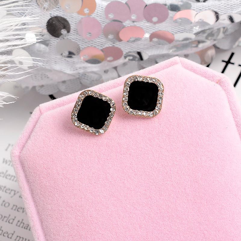 925 Silver Four-Leaf Clover Star Earrings, Korean Style, Slim Design for Women