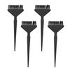 4PCS Wide Hair Dye Brus Portable Stiff Bristle Pointed Tail Even Coloring Hair Dye Tint Brush for Barber Black