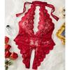 Sexy Adult Lenceria Mujer Underwear Red Lace Open Bra Sleepwear Sexy  Version Lingerie Erotic Bodysuit Exotic Apparel