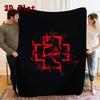 Rammstein-inspired print 2D Flat Pattern Flannel Blanket High quality All Seasons Warmth and Comfort Perfect for Christmas Gifts.PMT0914184