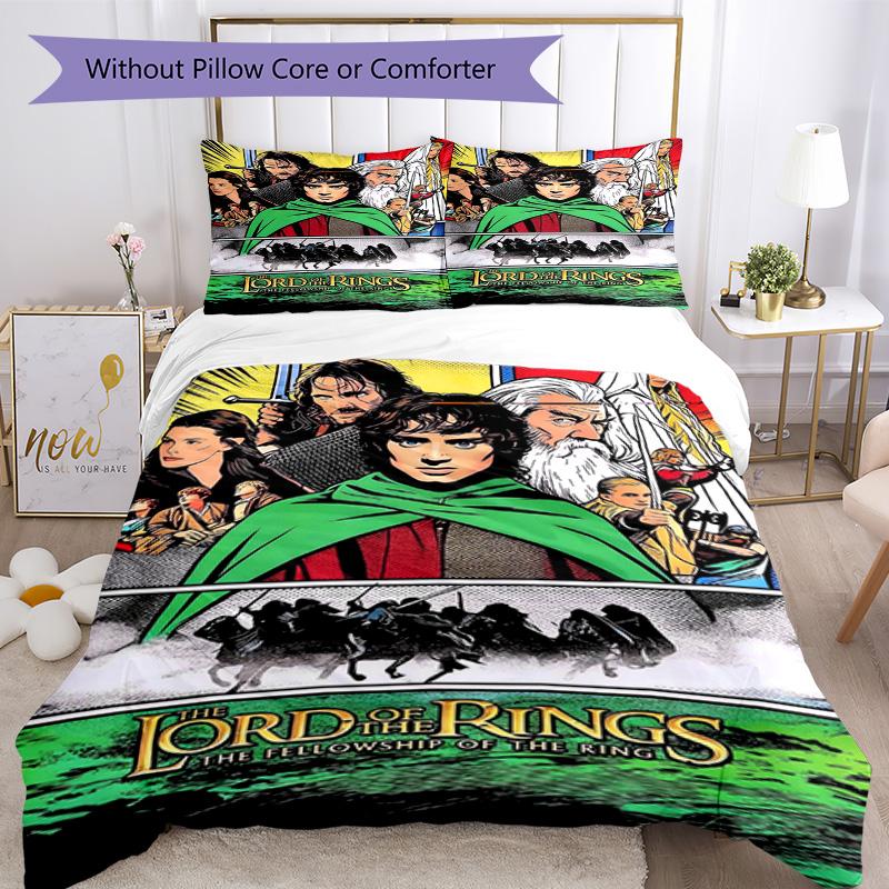 Lord Rings Quilt Cover Set Suitable for Playroom Machine Washable Perfect Gift for Friends Family