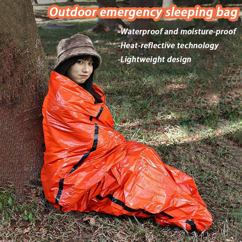 Outdoor Pe Aluminum Foil Emergency Sleeping Bag Simple Cold Proof Disaster Relief Emergency Warm Bag Raincoat Tent Storage