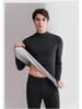 Herren Kaschmir Fleece-gefüttertes Thermounterwäsche-Set - Halber Rollkragen, Warme Herbstkleidung & Hose