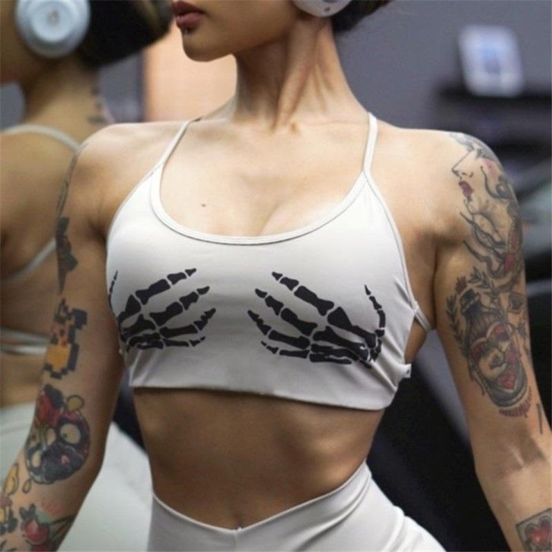 

Спортивный комплект нижнего белья для фитнеса с бюстгальтером и красивой спиной, обтягивающими бедрами и штанами для йоги S белый