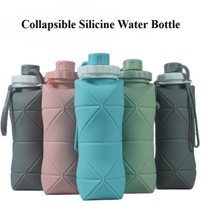 BPA-Free Silicone Collapsible Water Bottle - Portable Foldable Travel Cup for Outdoor Sports & Daily Use