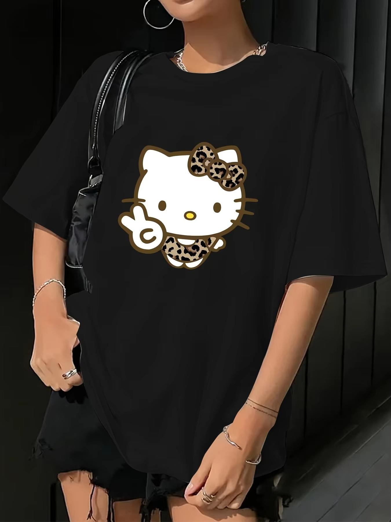 

2026 Summer Hello Kitty Oversized Tshirt High Quality 100 Cotton Always Be Kind Print Unisex Casual Y2K for Adults Kids S