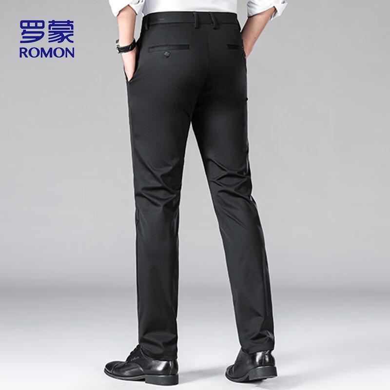 ROMON Men's Straight-Leg Casual Business Pants