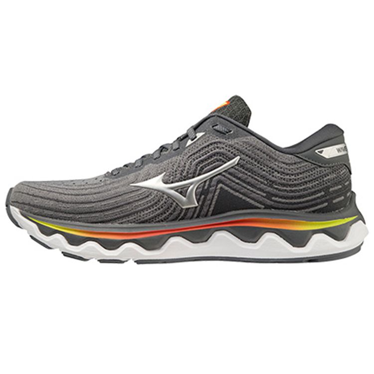 Mizuno Horizon 6 Wave Durable Low-Top Running Shoes Men Sneakers Gray J1GC222605