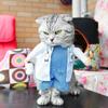 Polyester Pet Cosplay Doctor Outfit White Cat Doctor Uniform Dog Cat Doctor Costume  Christmas