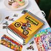 110pcs Motocross Birthday Party Favors Set - Dirtbike Birthday Goodie Bag Slap Bracelets Stampers Stickers Etc Motorcycle Party Favors