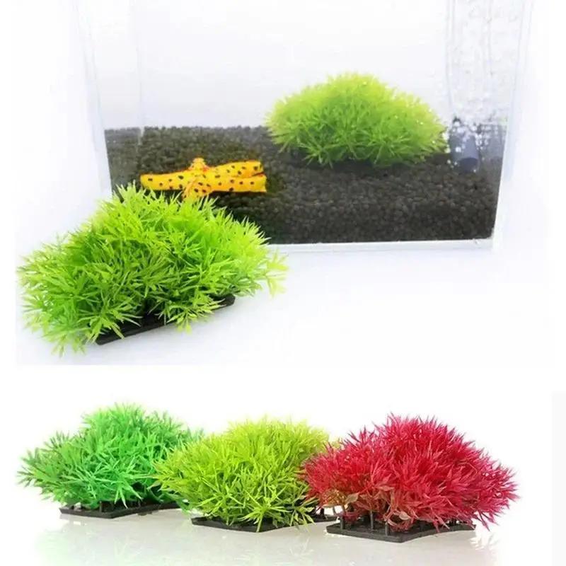 1PCS Aquarium Decoration 3 Colors Artificial Aquatic Plastic Plants Aquarium Grass Fish Tank Ornament Decor Home Supplies