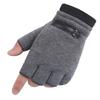Non-pouring Fleece Half-finger Gloves, Autumn and Winter Men and Women Outdoor Driving Warm Fleece Cold-proof Computer Keyboard Gloves