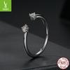 Simple And Exquisite Moissanite Open Ring, Fashionable And Versatile S925 Sterling Silver Ring Can Be Stacked.