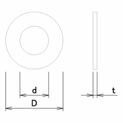 DAIDOHANT EPDM Rubber Washers, 8mm Inner Diameter X 20mm Outer Diameter X 2.0mm Thickness (Pack of 4), Part Number 10185720