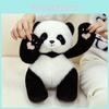 Entzückendes 35cm Schwarzes Panda Plüschtier Superweiches Stofftier Geschenk für Mädchen