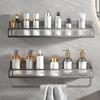 Gray Bathroom Shelf Without Drilling Makeup Organizer Mental Corner Shelf Shampoo Storage Shelf Shower Wall Rack Bathroom811785