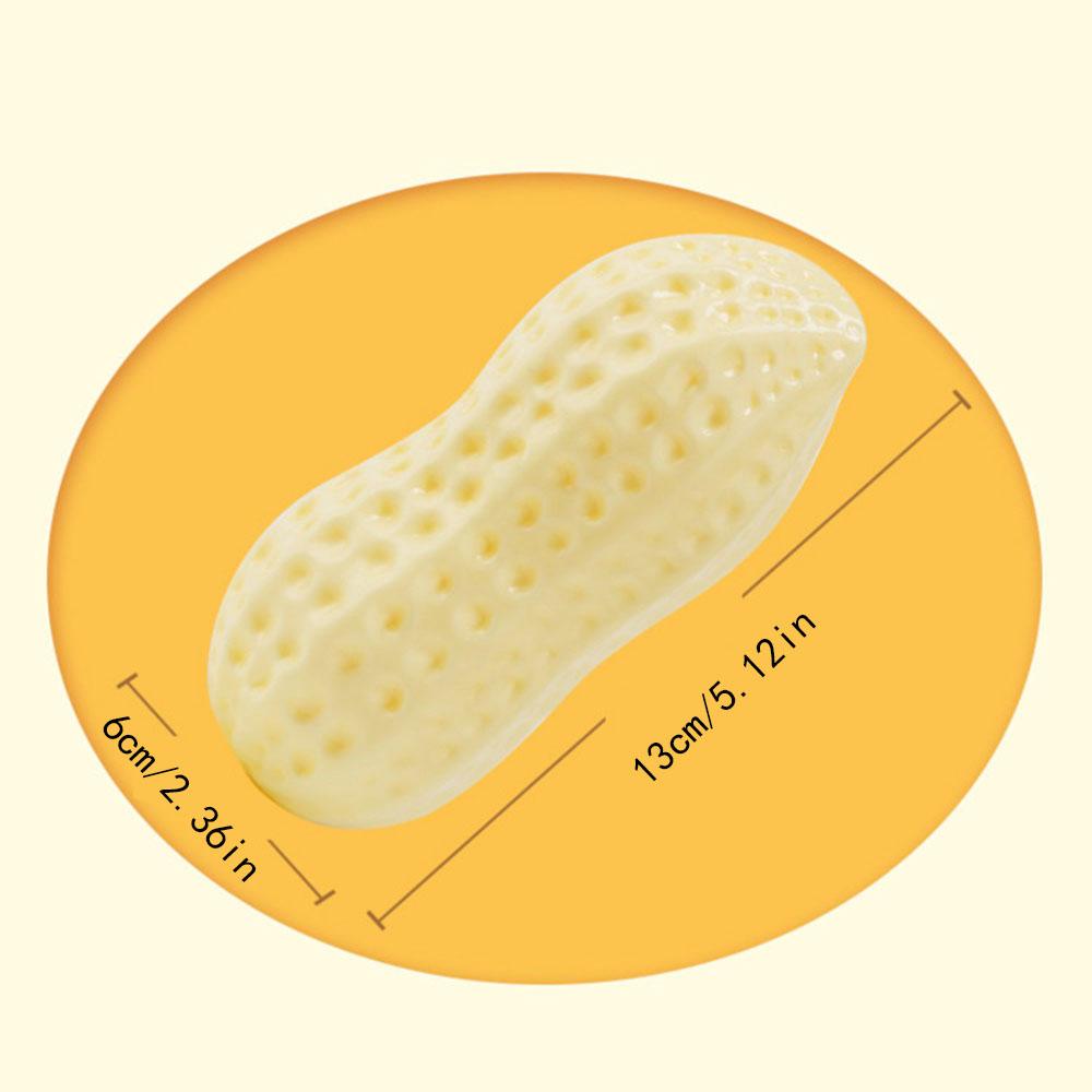 Dog Toy, Durable Chew Squeaky Ball for Teeth Grinding, Peanut - Shaped Interactive Play Toy for Dogs