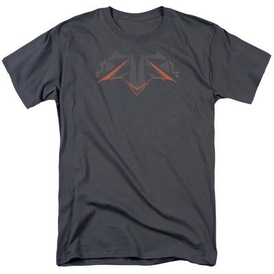 Batman V Superman Tech Fledermaus Logo Herren T-Shirt Anthrazit Offiziell Lizenziert