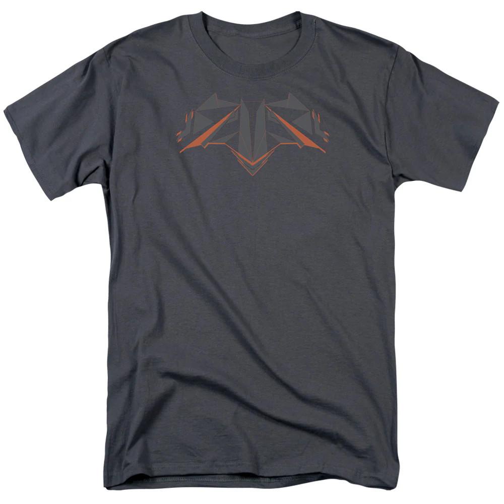 Batman V Superman Tech Bat Logo Mens T Shirt Charcoal Officially Licensed