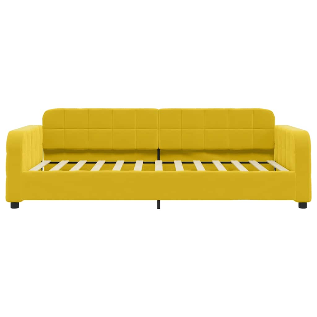 Daybed Yellow 90x200 Cm Velvet