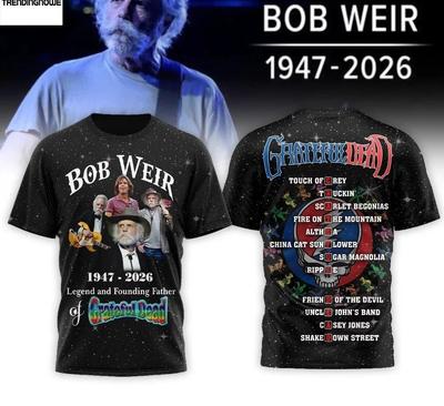 Bob Weir 1947 2026 Thank You For The Memories Shirt AOP 3D PP2936