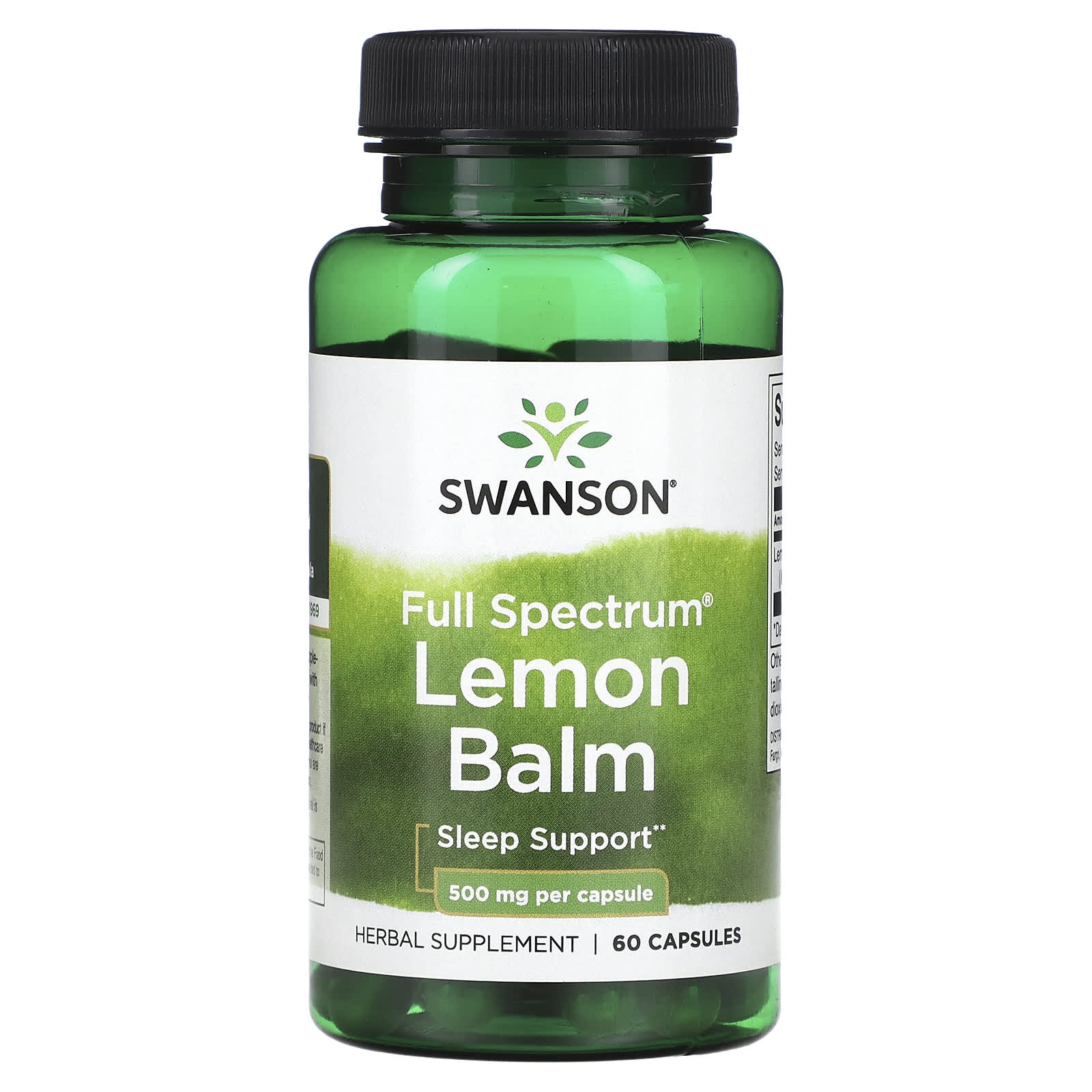 

Full Spectrum Lemon Balm, 500Mg, 60 Capsules