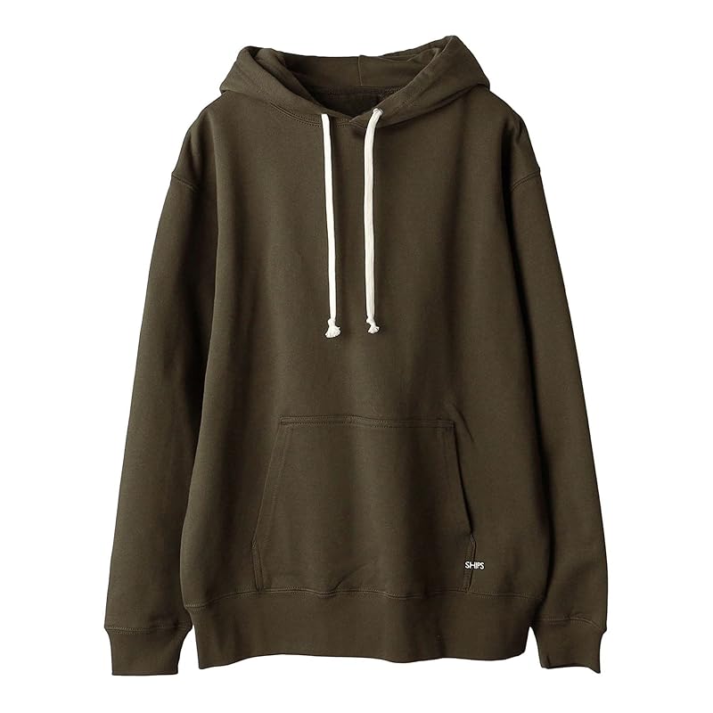 

[Ships] hoodie micro embroidery logo fleece sweatshirt pullover men s 112540079 olive XL
