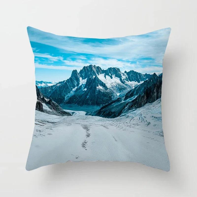 Mountains, Rivers, Forests, Landscape Pillowcases, Sofa Furnishings, Office Cushion Covers, Bedroom Room Home Decoration X