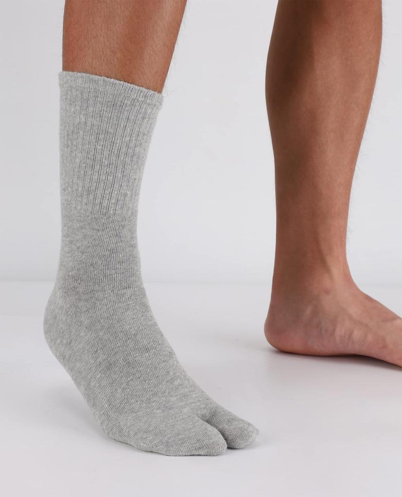 WIOIW Men's Two-Toe Tabi Socks, Cotton, for Sports, Commuting, and School, Set of 4
