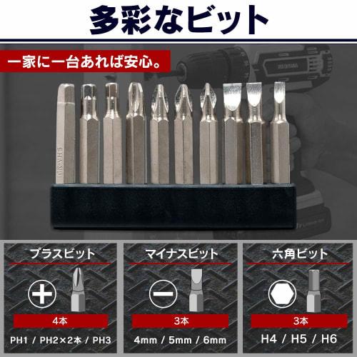 Iris Ohyama Rechargeable Impact Driver 18V Cordless Main Unit Torque 160Nm Easy To Use for Drilling and Tightening Screws In Thick Materials JID160-Z