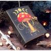 Grimoire Vintage Mushroom leather journal, Handmade Antique Deckle Edge Paper Spell Book of Shadows Journal for gifts