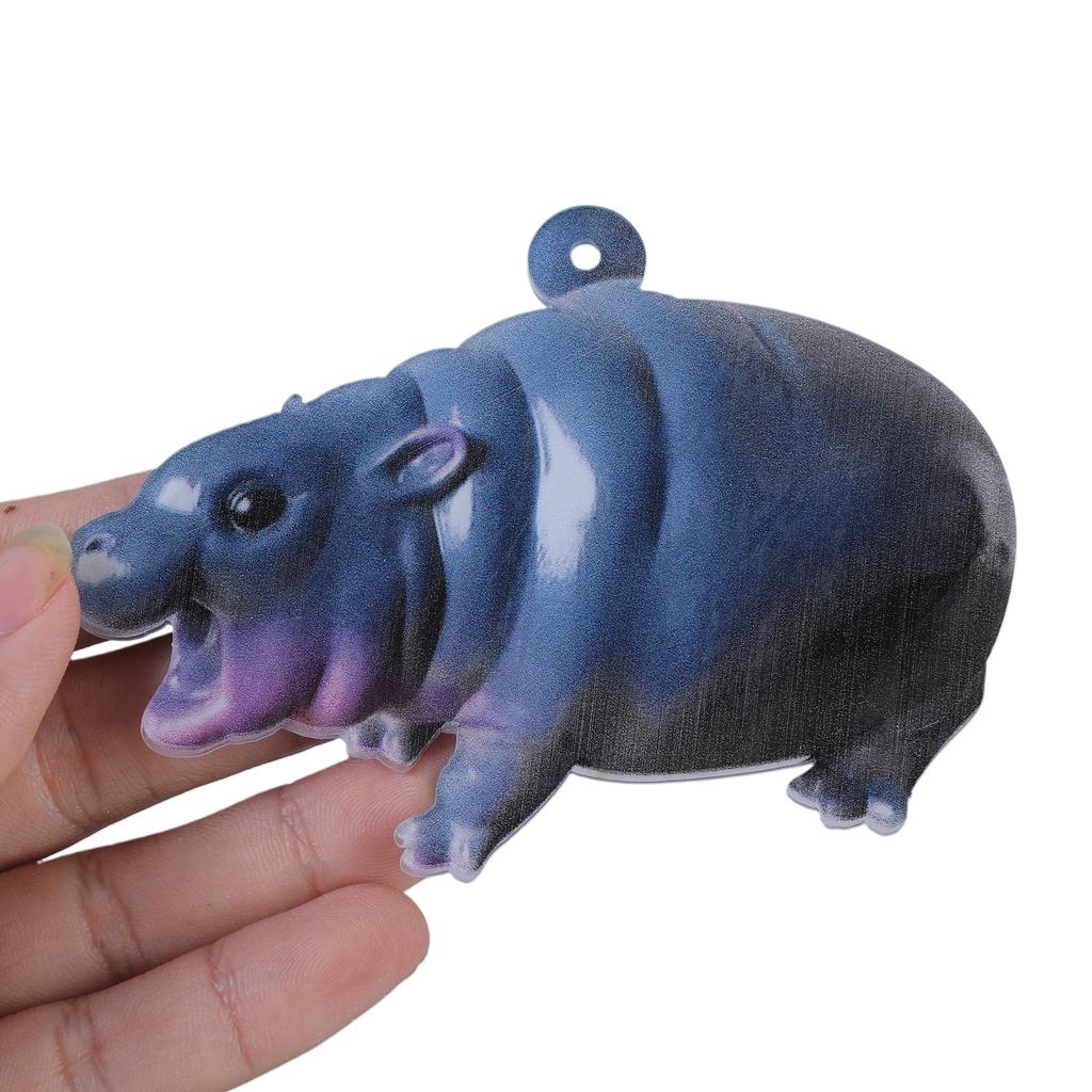 Lovely Hippo Shape Christmas Decoration Funny Hippo Christmas Decoration Table Display Charm for Festival Home Setting