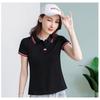 Short-sleeved POLO Shirt T-shirt for Women In Summer New Casual Sports Comfort Slimming Solid Color Top
