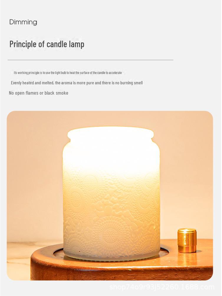 Aromatherapy Wax Melting Lamp with Essential Oil, No Flame, for Bedroom – Multifunctional Table Lamp and Fragrance Diffuser
