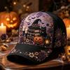 Halloween print baseball cap street accessory hat everyday casual sun hat